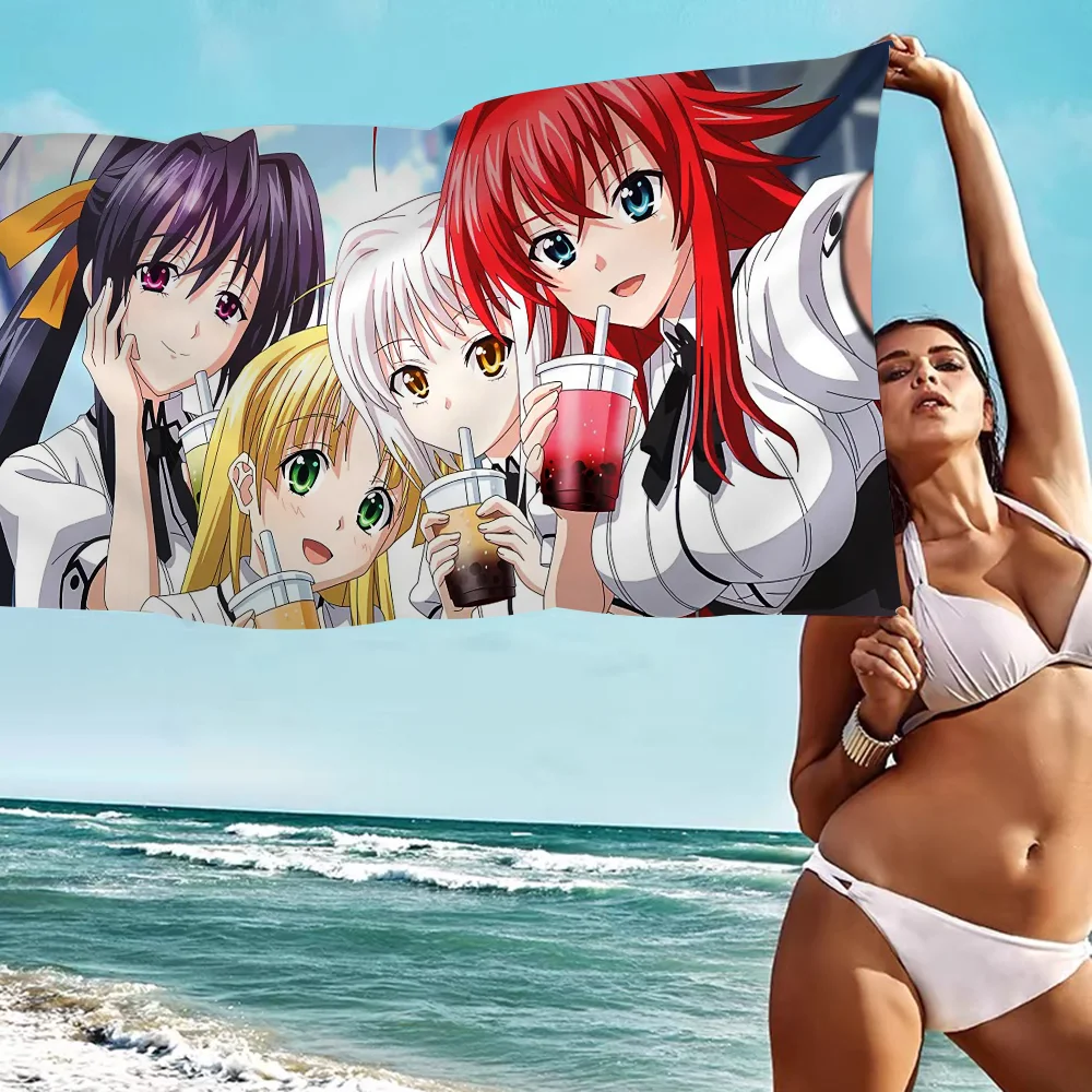 Anime High School DxD Cartoon Beach Towel Cute Kawaii Room Decor Bath Girls Children Hand Towels For Bathroom Shower 2