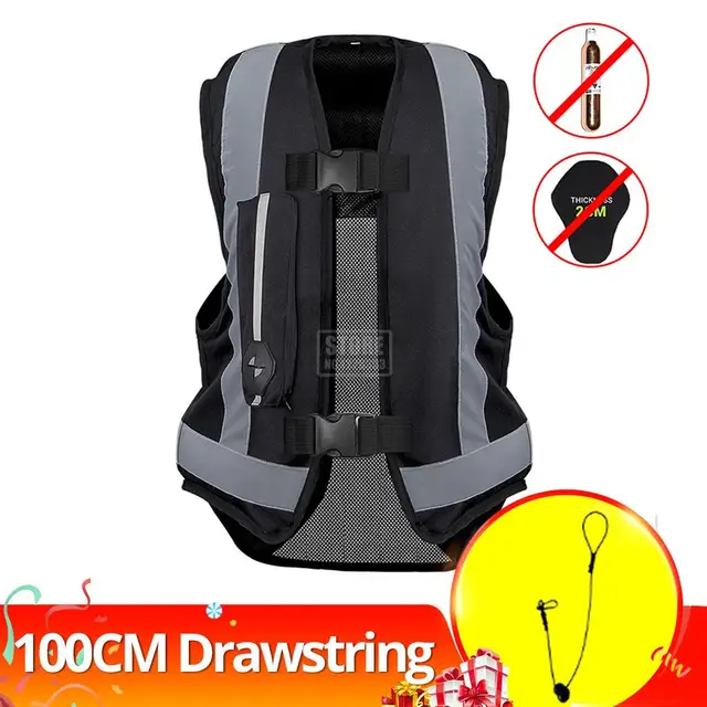 New Motorcycle Jacket Motorcycle Air Bag Vest Moto Air-bag Vest Motocross Racing Riding Airbag System Airbag CE Protector Black Air Bag Vest