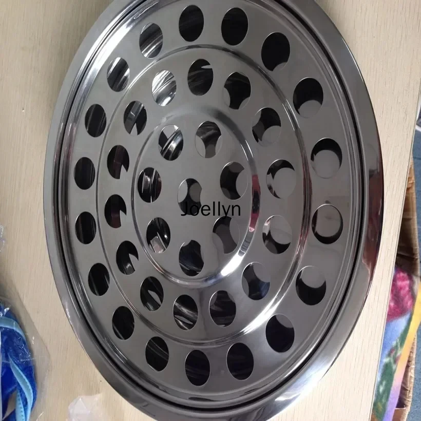 Tray Plates Stainless Steel Holy Church Art design products Communion Round Tray Base Dish Plate Hold 40 Cups Worship stainless steel dish