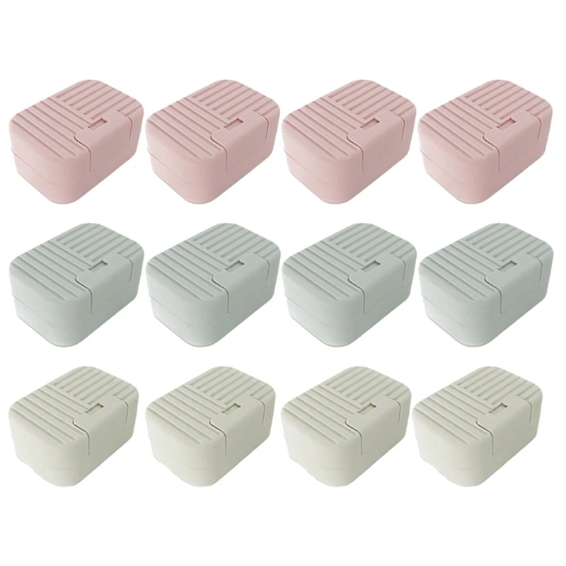 

12Pcs Soap Dish Travel Box Portable Soap Plastic Soap Holder Travel Soap Holder Bathroom Soap Case Practical Soap Dish