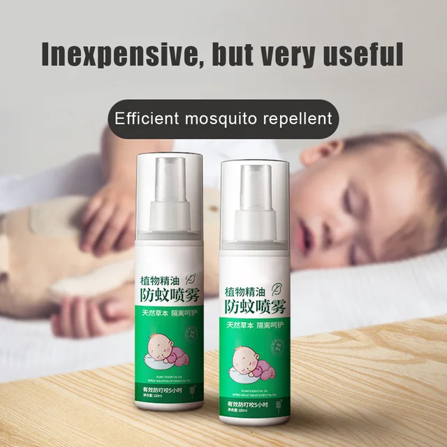 100 Ml -Es Növényi Szúnyogtaszító Spray Anti Szúnyog Harapás Hibás Likvid Felnőtt Gyerek -Viszkető Kártevő Gyilkos Viszketés - Image 2