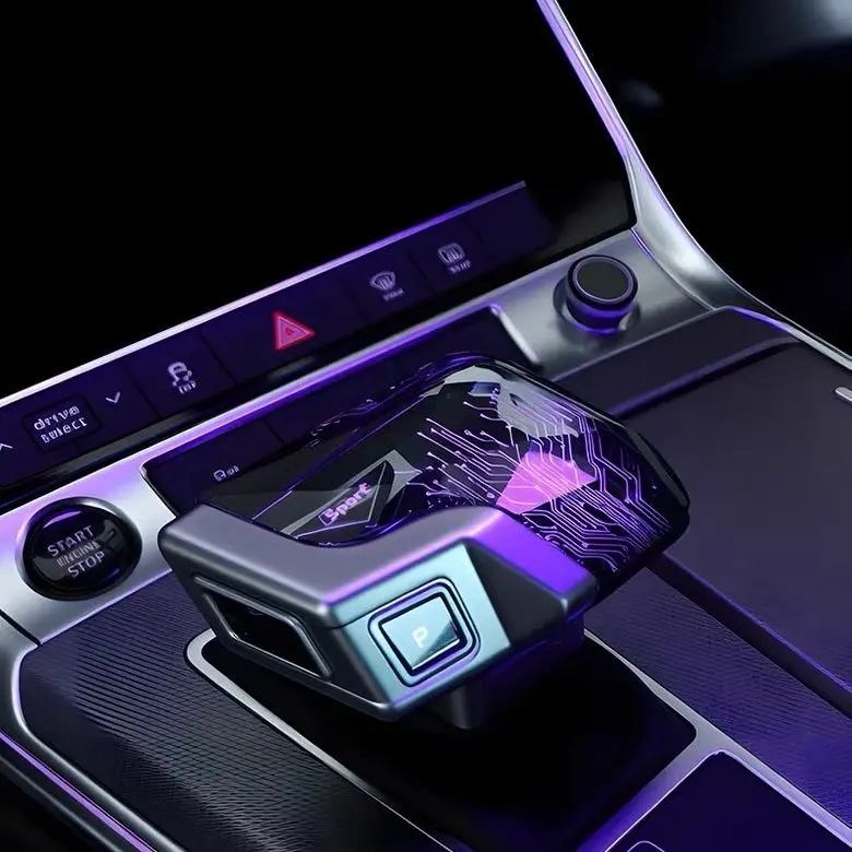Yacht-Style Automatic LED Crystal Gear Knob Shift Lever  A4 B9 A5 8W6 A6 C8 A7 4