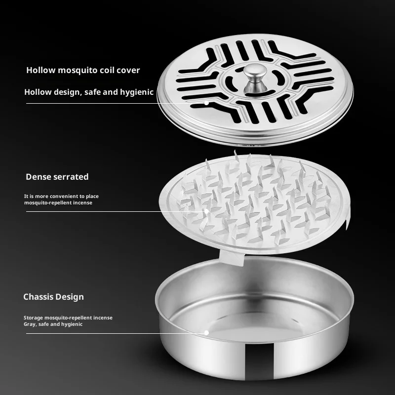 Stainless Steel Mosquito Coil Tray Tray Stainless Steel Skeleton Household Thermal Insulation
