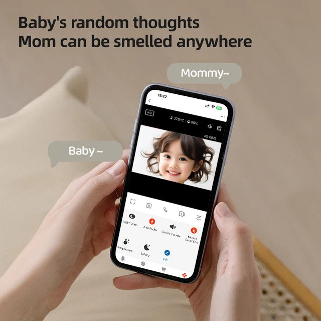 Danmini 2K HD Baby Monitor 3 Million Pixels Camera Tuya App Mobile Remote Control Infrared Laser Shake Pet Night Vision Monitors 2
