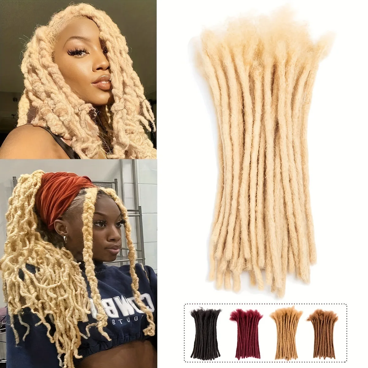 Estensioni Dei Locs Sintetici A 10 Fili Estensioni Dei Dreadlock 0.6Cm Estensioni Dei Dreadlock Afro Crespi Per Uomo Donna
