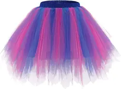 Women's Princess Luxury Tutu Dress - Retro Ballet Bubble Dance Costume - M (Royal Pink)
