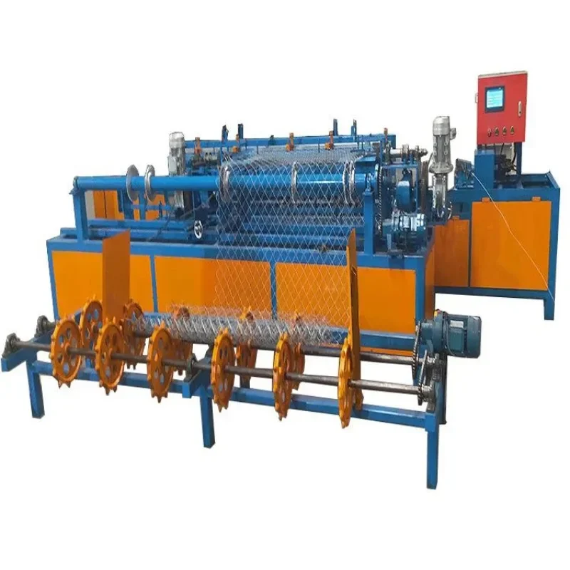 

Full Automatic Double Wire Chain Link Fence Making Machine Factory Hot Sale Chain Link Fence Machine Wire Mesh Machine