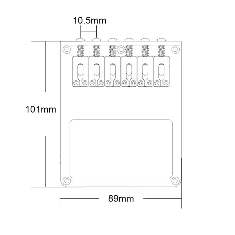 6현 일렉트릭 기타 브리지 TL 101x89mm 기타 브리지 TL 기타 브리지