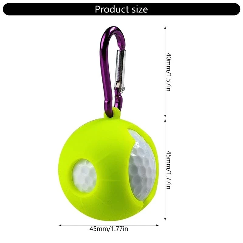 652d Golfbällchen Halter, Silikongolfbälle Golfbällchen Schutzhülle mit Schnalle für Golfbeutelgürtel Golf Sport – Detail 7