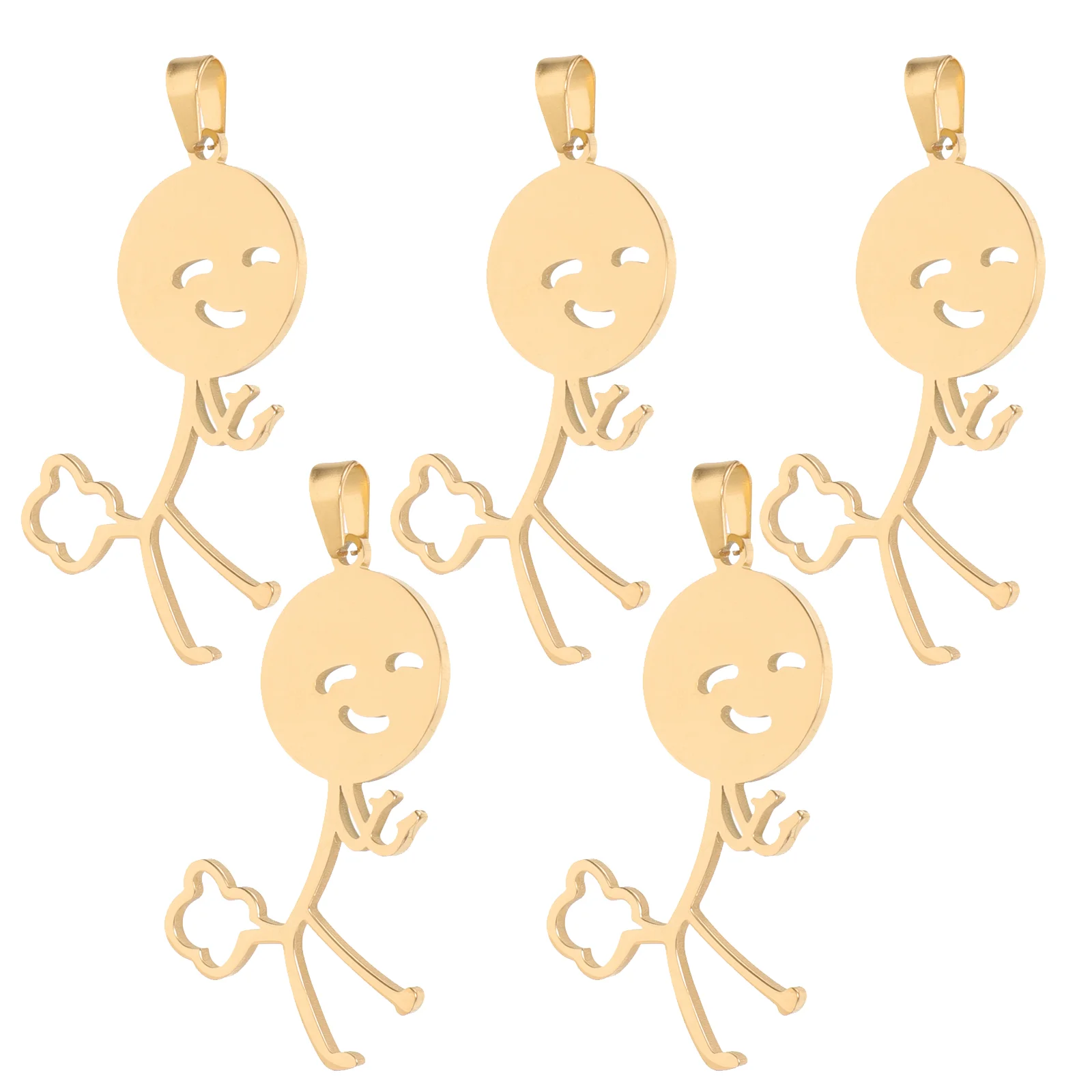 

5pcs Figure Stainless Steel Charms Bracelet Earring Figure Charms DIY Charms Necklace Making Charms