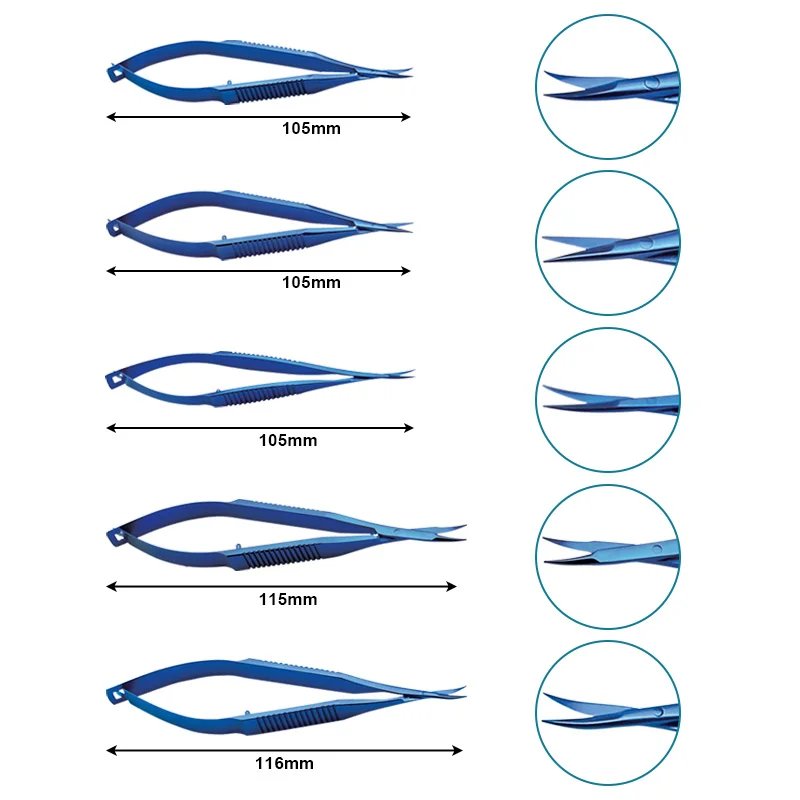 

1pcs Conjunctiva Scissors Straight Curved Castroviejo Scissors Titanium Eye Surgical Tool Ophthalmic Instrument