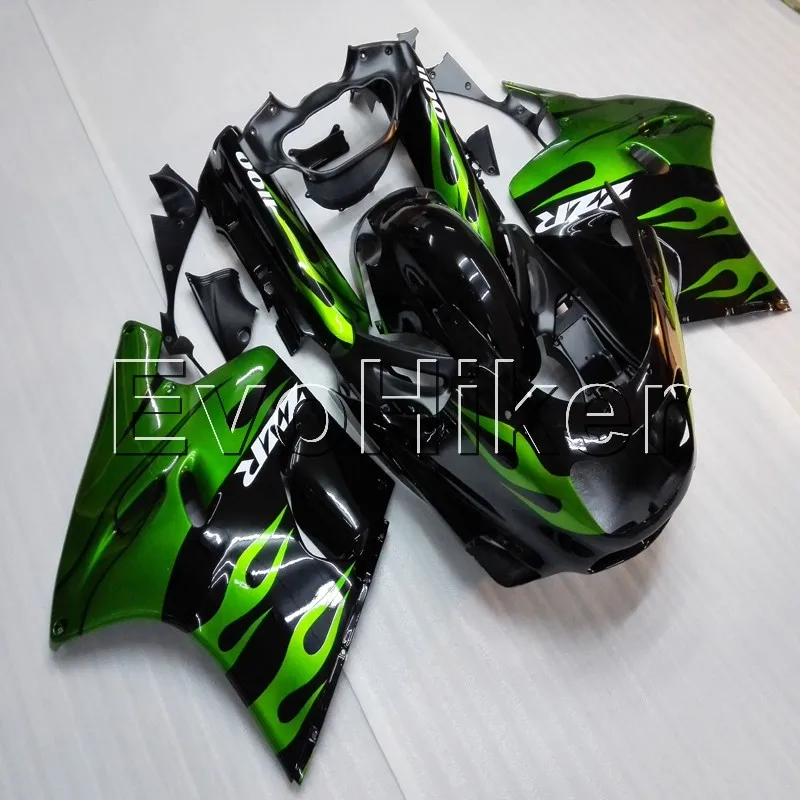 

Full fairing kits for ZX11 ZZ-R1100 1993 1994 1995 1996 1997 1998 1999 2000 2001 green flames ZX-11R ABS plastic Fairings