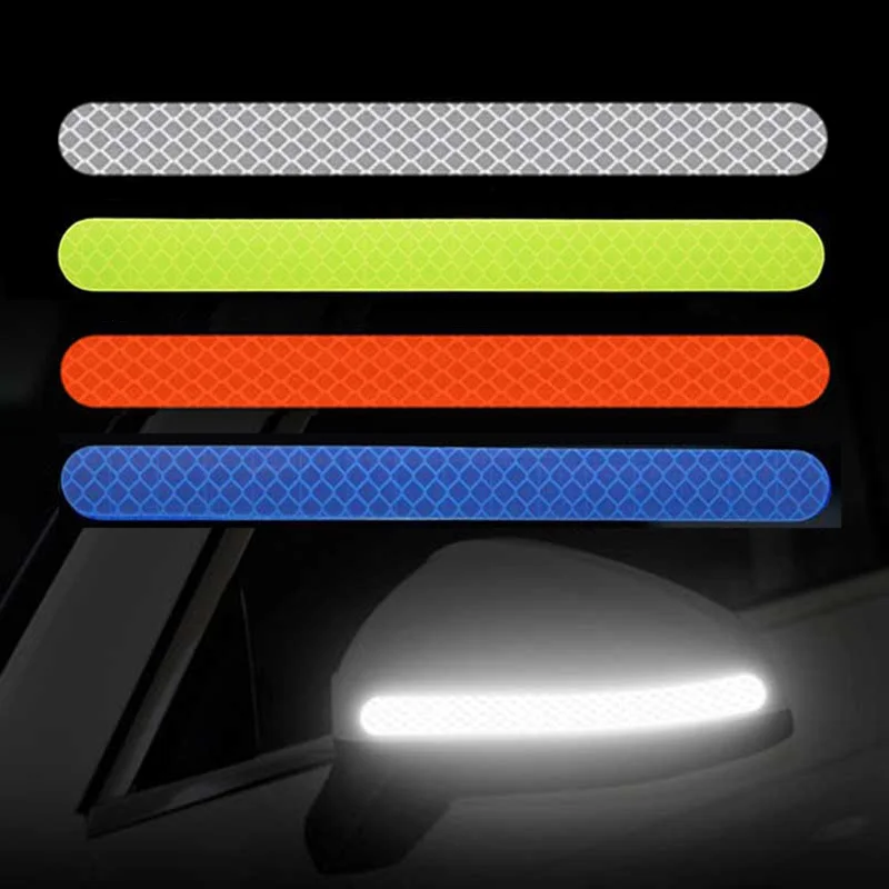 Reflektor Aufkleber Auto Außenzubehör Klebstoff reflektierende Band Reflex  Außen Warnstreifen schützen Autokörper