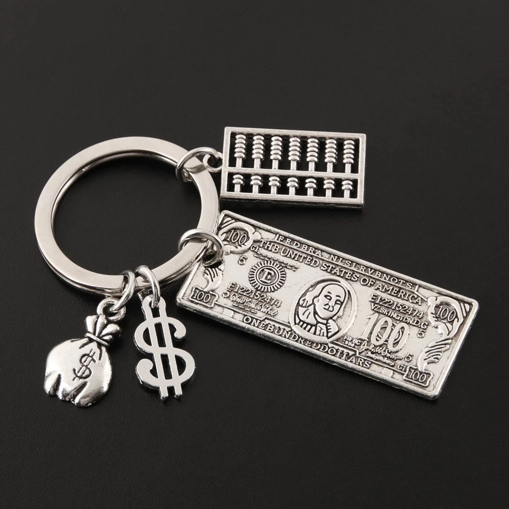 

100 Dollars Dollar Model Keychain Money Tree Wallet Handmade Souvenir American Currency Gift Key Ring