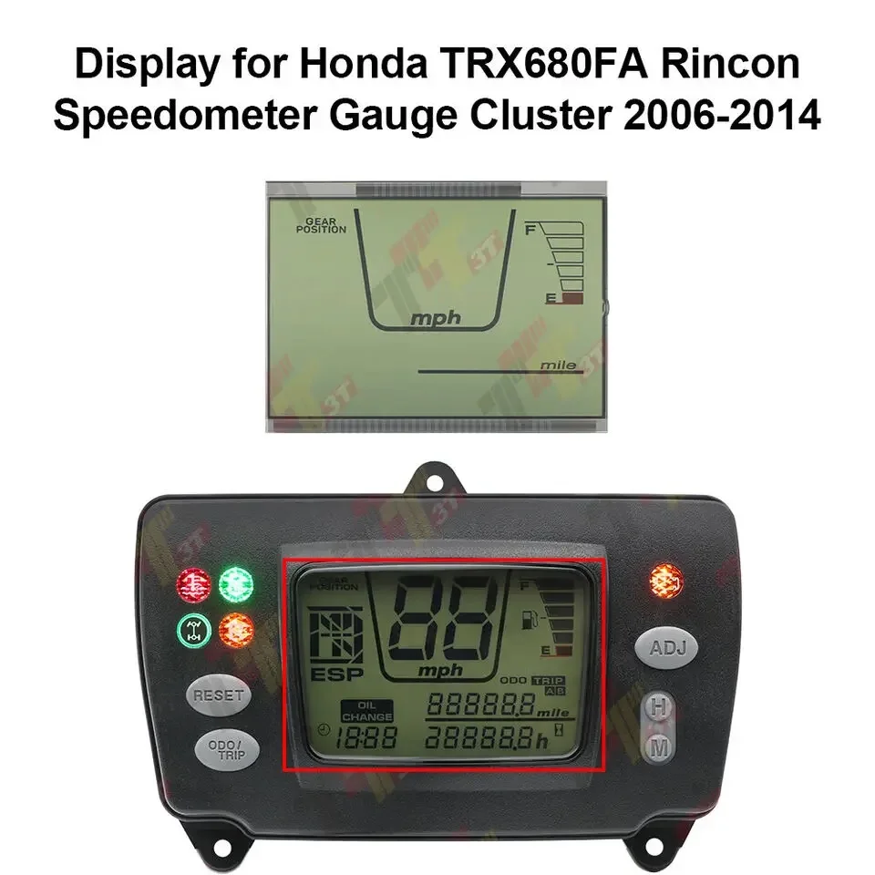 Display for Honda TRX680FA Rincon Speedometer Gauge Cluster