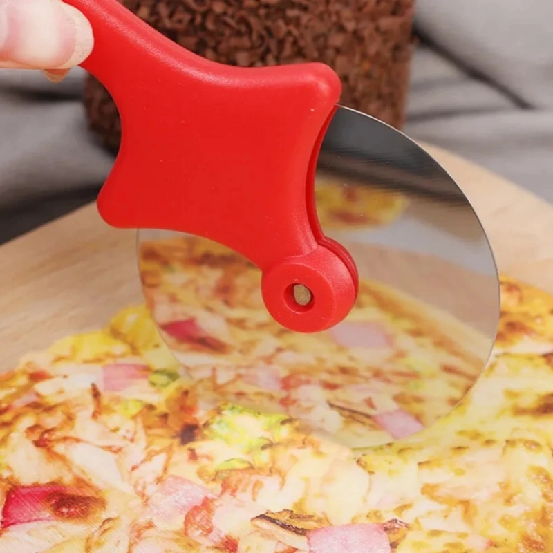 Pizza Roller Cutter 304 Steel Rolling Knife Pastry Dough Cutters DIY Biscuit Baking Tools Manual Noodle Roll Kitchen Tools