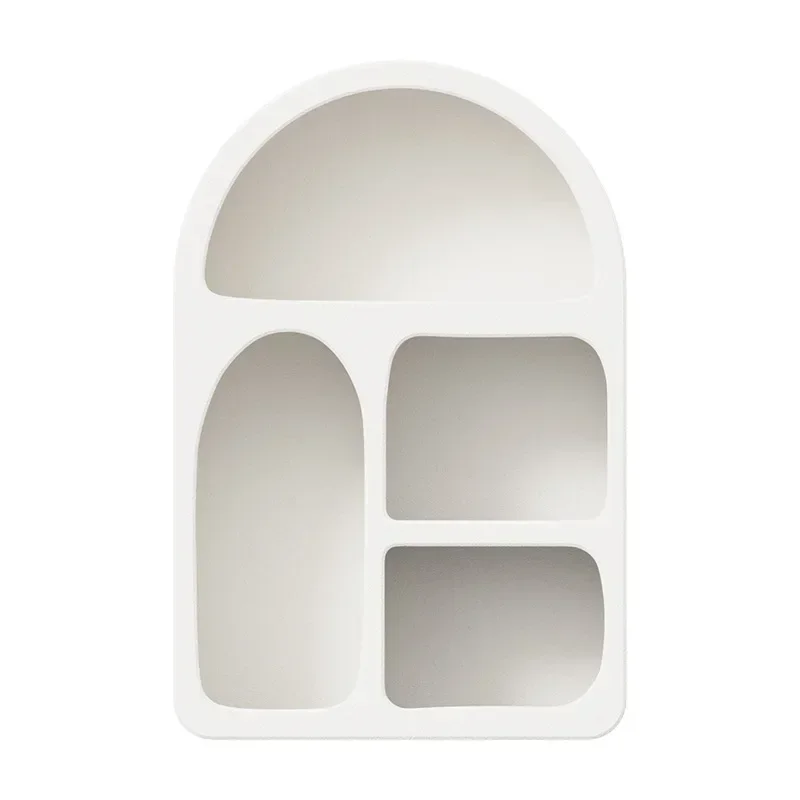 Magazine Bookcase Plant Display Rack Italian-Style Living Room Bookshelf White Organizer Furniture Multi-Function Display Unit