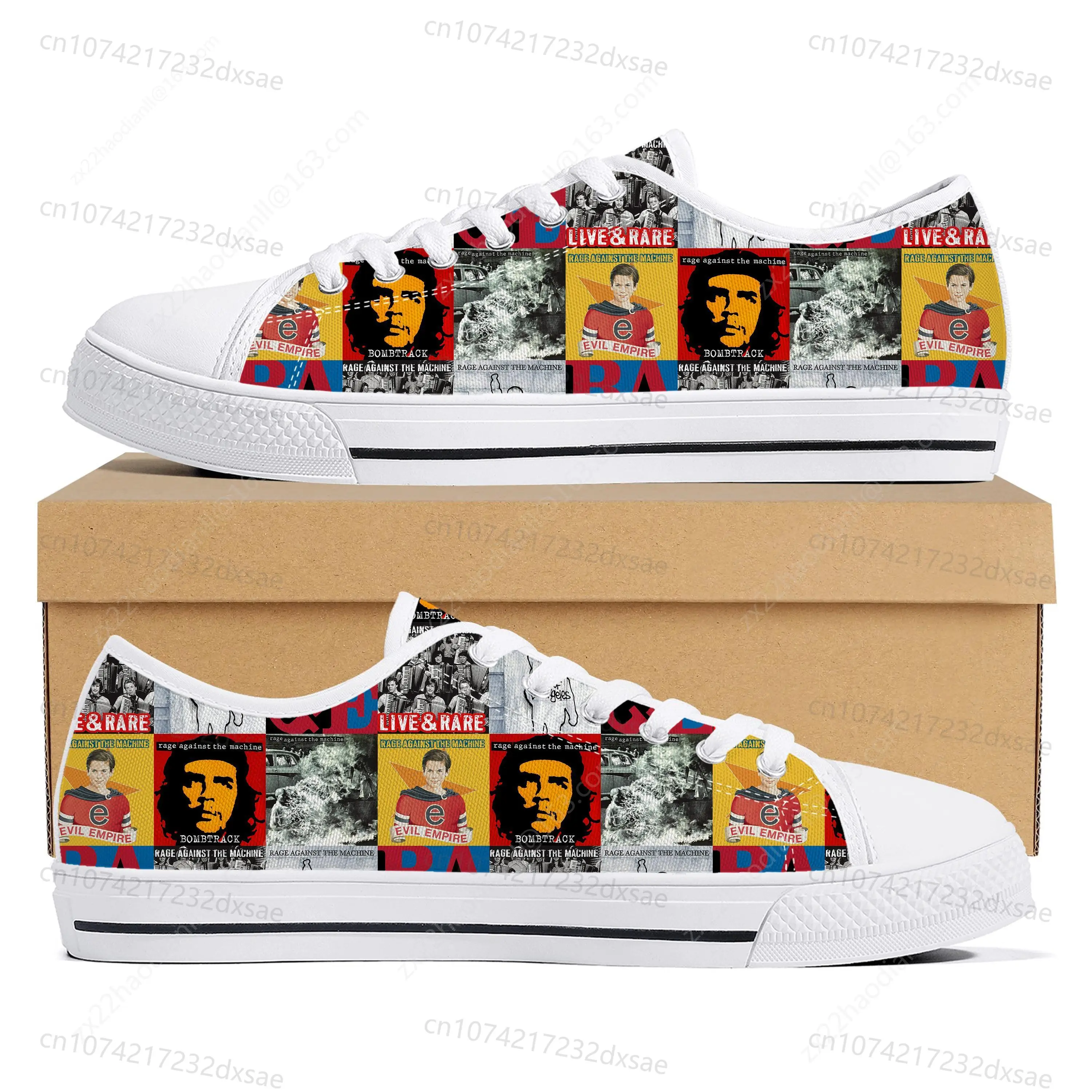 Rage Against The Machine Low Top High Quality Sneakers Mens Women Teenager Canvas Sneaker Casual Couple Shoes Custom Shoes