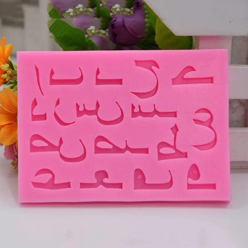 

Arabic Alphabet Silicone Mold DIY Fudge Cake Decoration Craft Chocolate Baking Kitchen Utensils Cake Clay Plaster Drop Glue Form