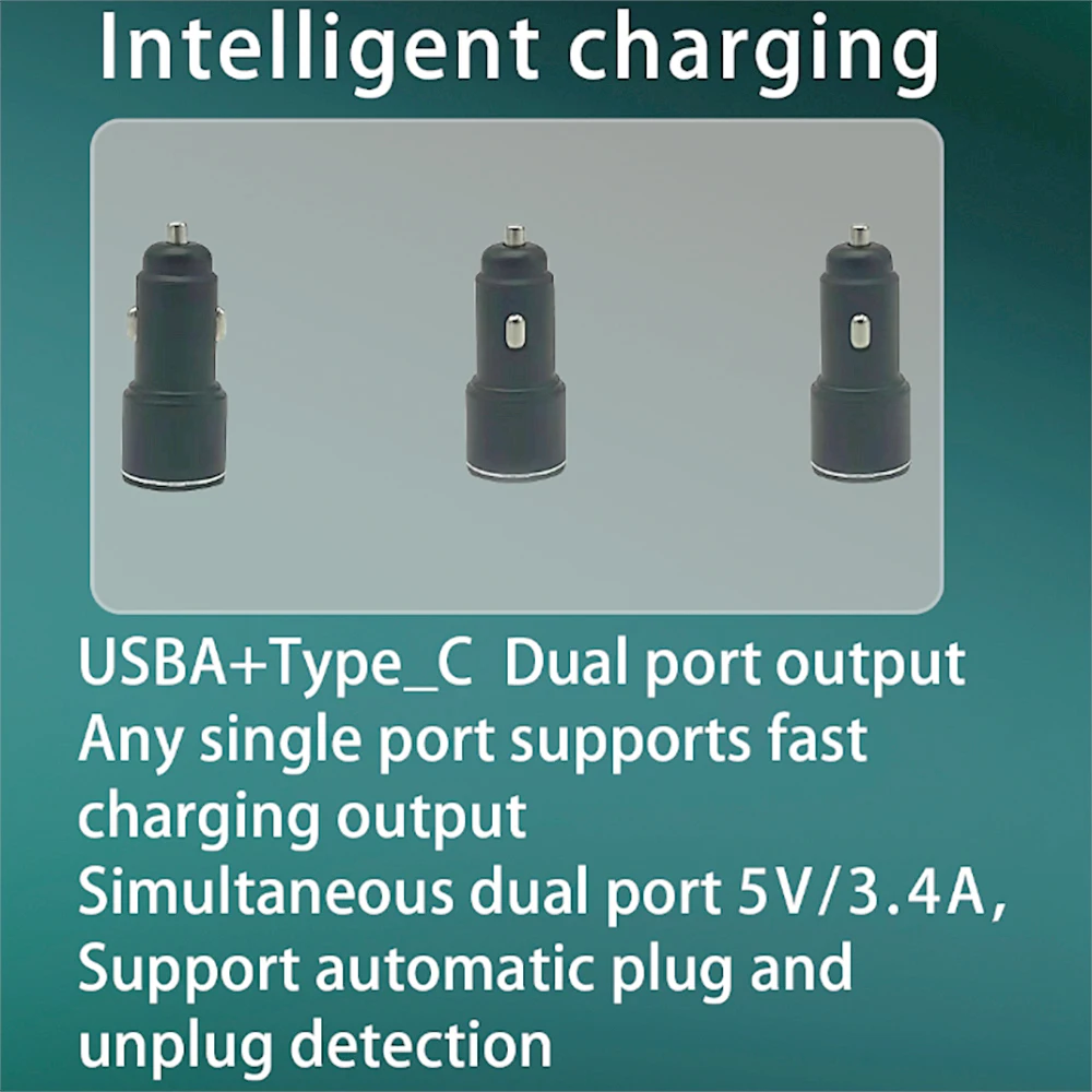 Phone Charger Car Charger Tracker Apple Find My APP USB-A TYPE-C 30W Output 5V 9V 12V Fast Charging