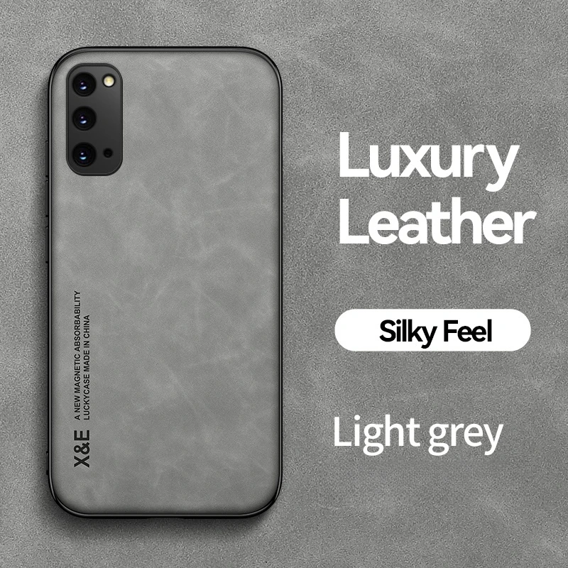Magnetic Leather Phone Case with Silicone Shockproof Protection