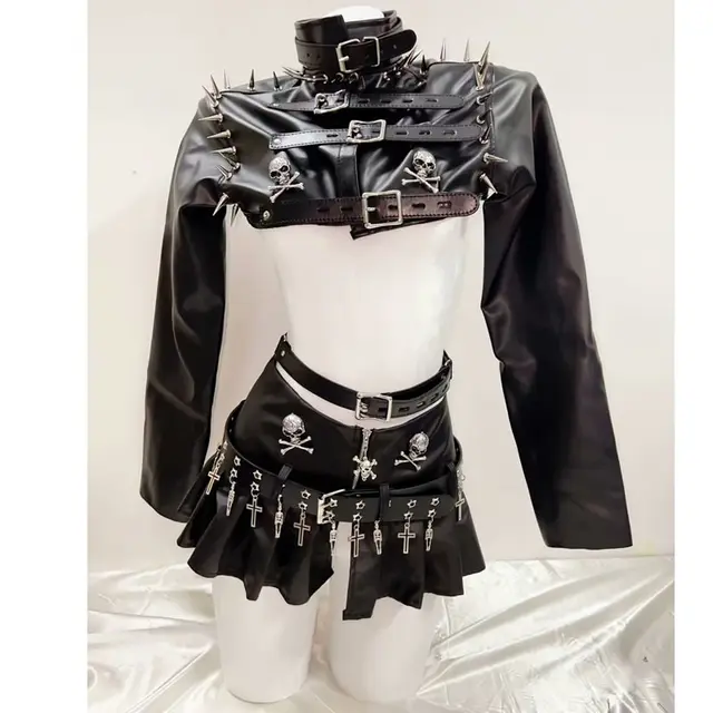 Spikey Jacket and Skirt Skull Set 1