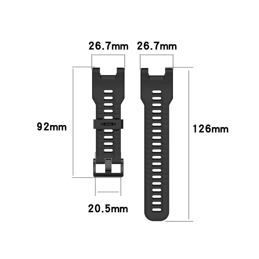 Silicone Strap For Amazfit T-Rex Smart Watch Original Silicone  Watchband For Xiaomi Huami Amazfit T-Rex Bracelet Black Buckle images - 6