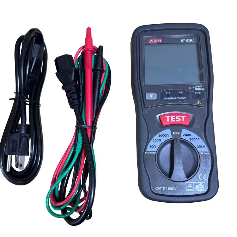 CEM DT-5301 Circuit Resistance Tester LOOP/PSC Tester Circuit Resistance Meter Resistance Tester