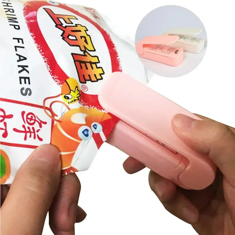 1/3개 미니 열봉합기 휴대용 비닐봉투 클립 밀봉기 식품 보관 밀봉 스낵 밀봉 주방용품