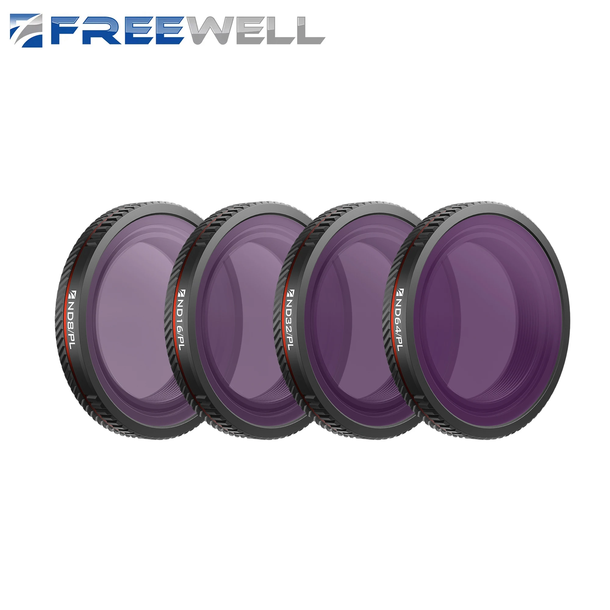 4 Packs ND/PL Filters ND8/PL,ND16/PL,ND32/PL and ND64/PL Filter, Designed To Fit