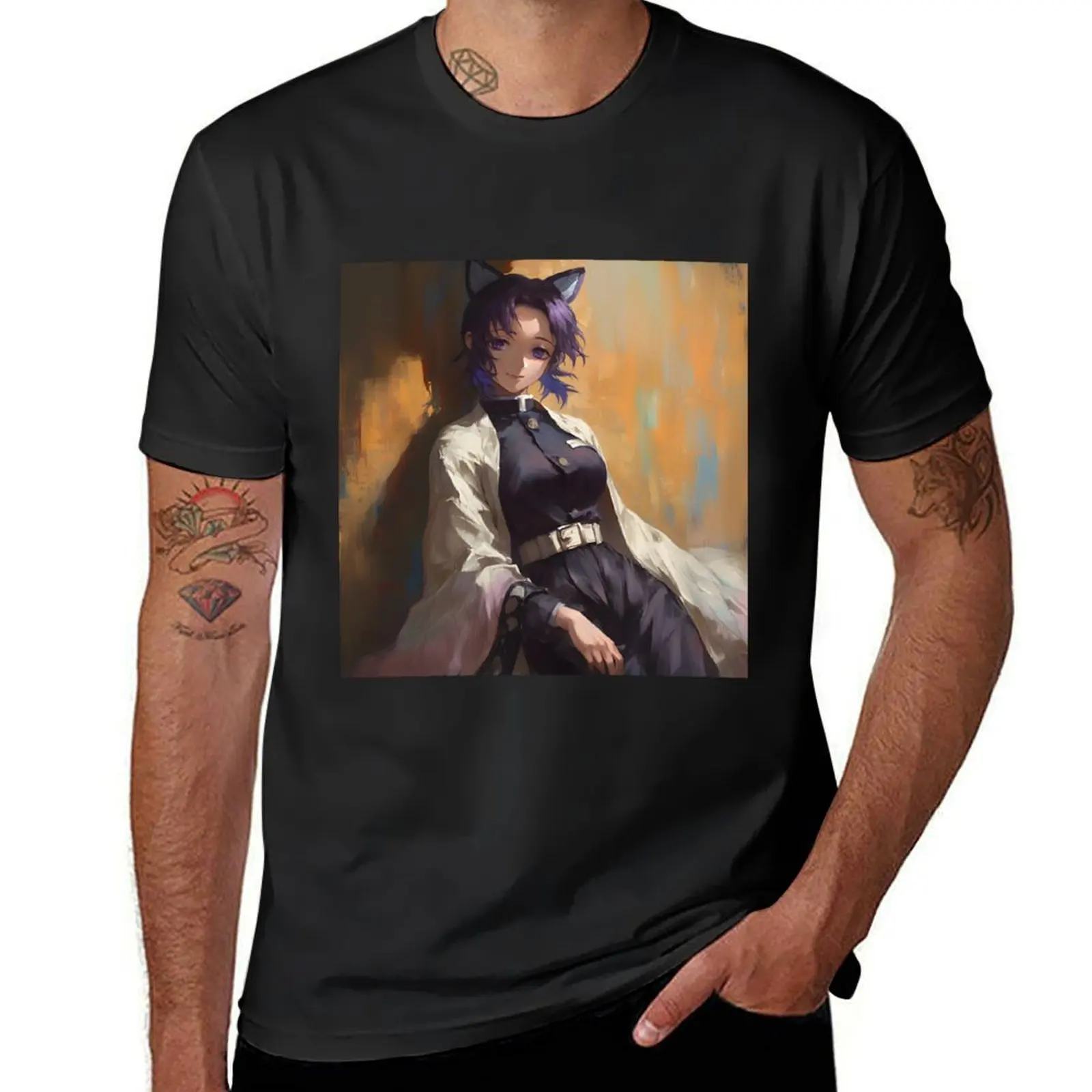 

Shinobu DS Cute Anime Girl T-Shirt customizeds cute clothes t shirts for men cotton