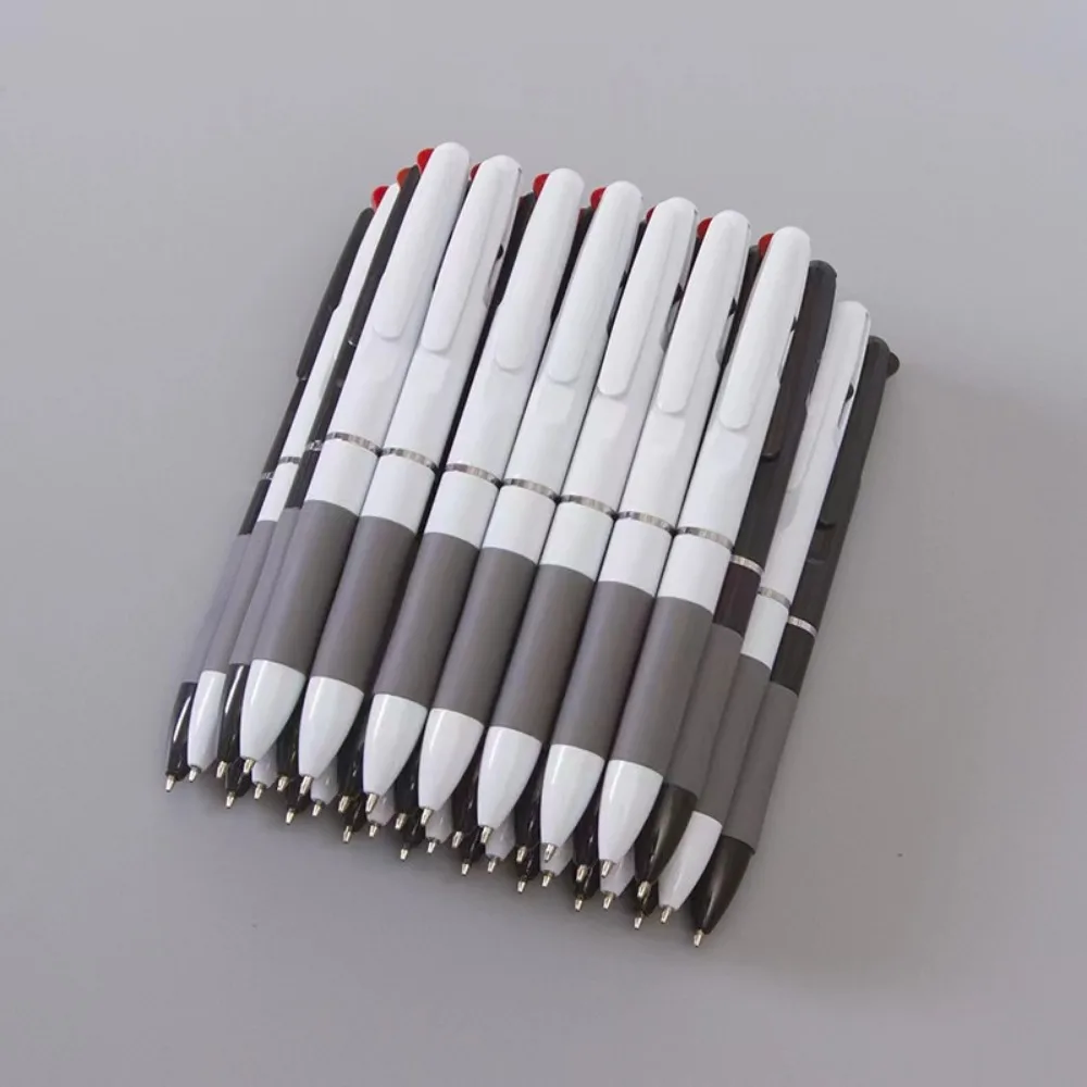 5Pcs/set Three in One Color Ballpoint Pen Press Type Black, Blue, and Red colorpen Student Stationery School Office Supplies