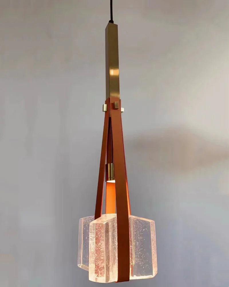 

Nordic Luxury Resin Leathers Pendant Light For Restaurant Bedroom Corridor Creative Indoor Single Head Hanging Light Fixtures