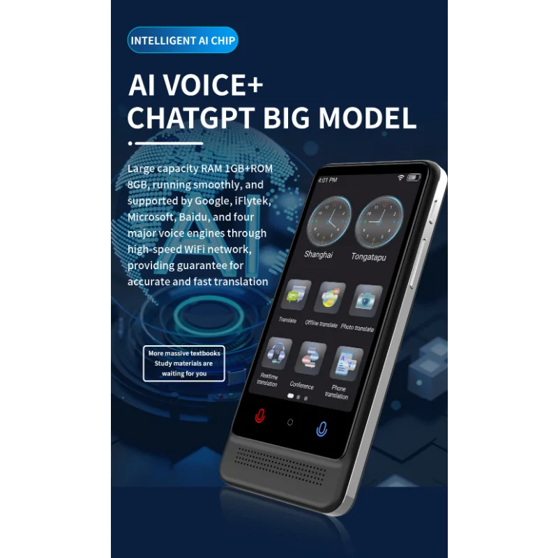 Portable Offline Cantonese M12 Translator 137 Languages Camera Text Voice Device Real-Time Smart Voice Photo Translation Machine