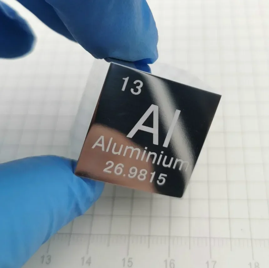 

Metal Aluminium 1Inch Density Cube Al 99.99% Pure Carved Element Periodic Table Metal Collection DIY Display 25.4x25.4x25.4 Mm