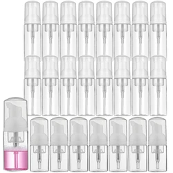 Plastic Foam Pump Bottle Set - Empty Refillable Cosmetic and Soap Dispensers (30-Pack) - 30ml (Clear)