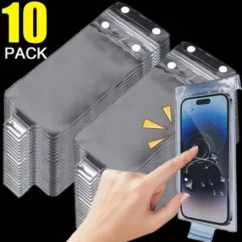 10/1PCS Trasparente Impermeabile Coperture Del Telefono Borse Da Nuoto Subacquea Cellulare Protezione Borse Pouch per IPhone 16 Samsung Xiaomi