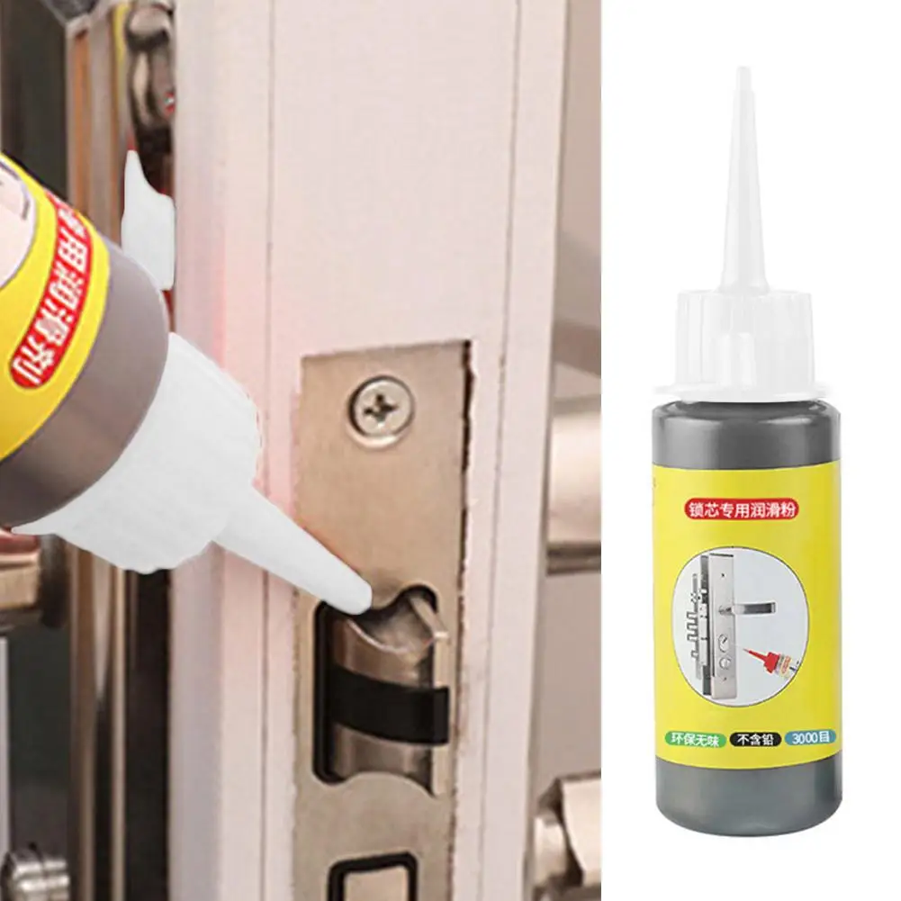 60ml Graphite Powder Lubricant Natural Lock Core White Cover Lubricant Household Supplies For Window Guides Keys Door Guides graphite powder lubricant graphite lubricant