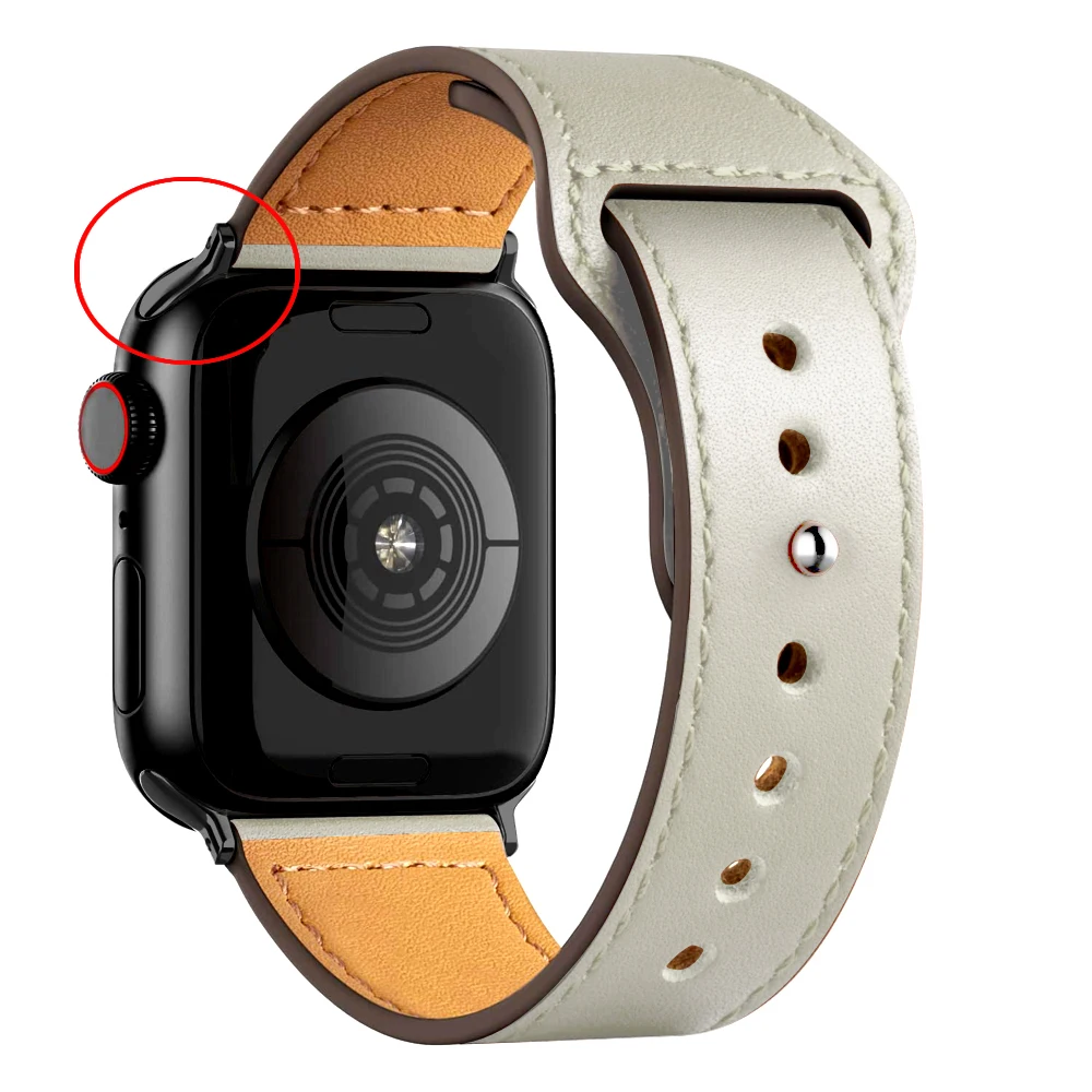 Elegant Leather Strap for Smartwatch - Premium Wristband Bracelet