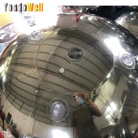 Decorative Ceiling Hanging Inflatable Mirror Ball Balloon Giant Mirror Ball Gold And Silver Rainbow Outdoor Disco Ball Floating 2
