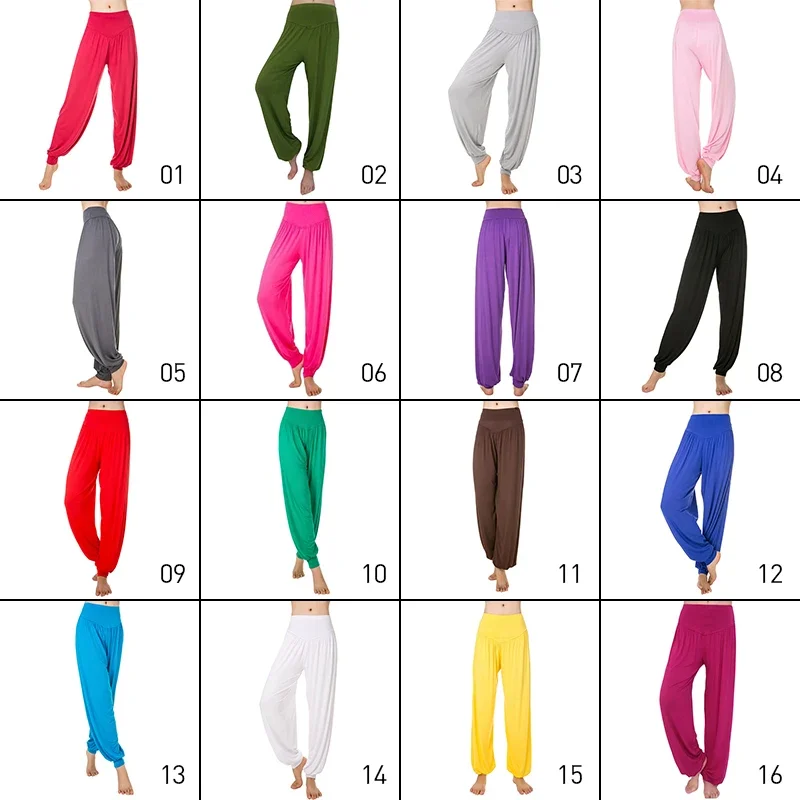 Pantaloni Pilates Vita Alta Pantaloni Harem Donna Cegerne Modal