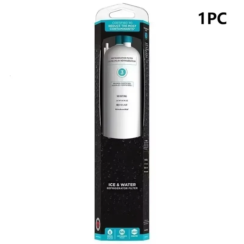 1PC 교체용 냉장고 필터 요소 MAYTAG KitchenAid Pur Kenmore Filter3 W10177635 W10186667 용 얼음물 필터