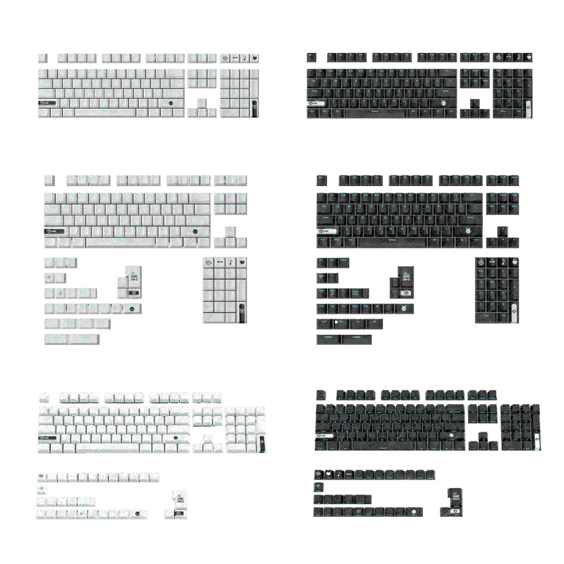 

108/135PCS Keyboard Keycaps Double Shot Backlit Keycap for Mechanical Keyboards C1FD