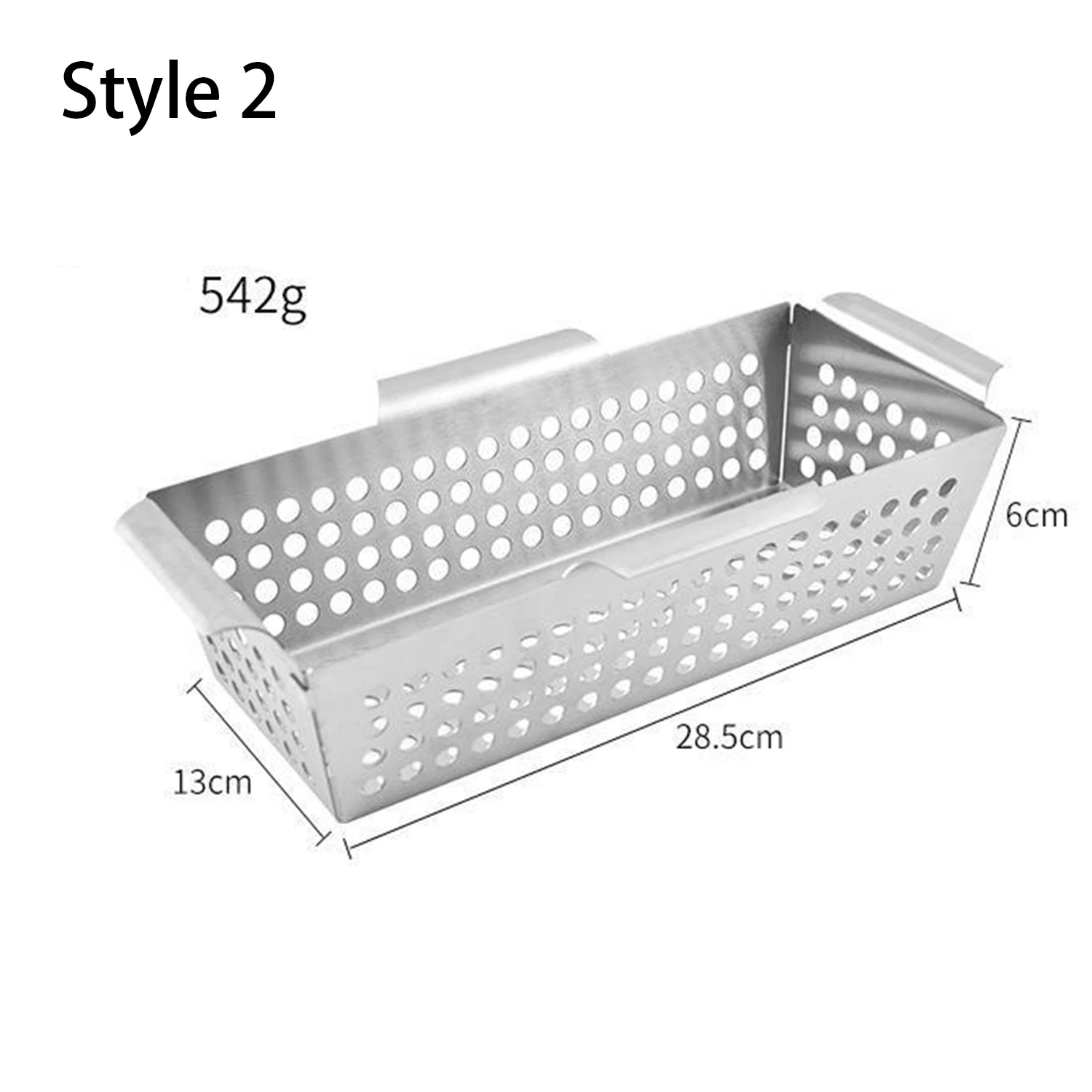 S33c964ba431e44b2b4550405dbdb9cb9e Vegetable Grill Basket Stainless Steel BBQ Leaky Frying Food Holding Pan Outdoor Barbecue Tools and Gadgets Mallzona
