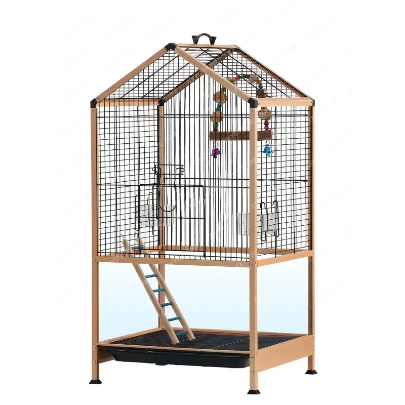 

Parrot Bird Cage Large Luxury Villa Xuanfeng Peony Big Brother Pearl Finch Home Bath Anti-Splash cage house