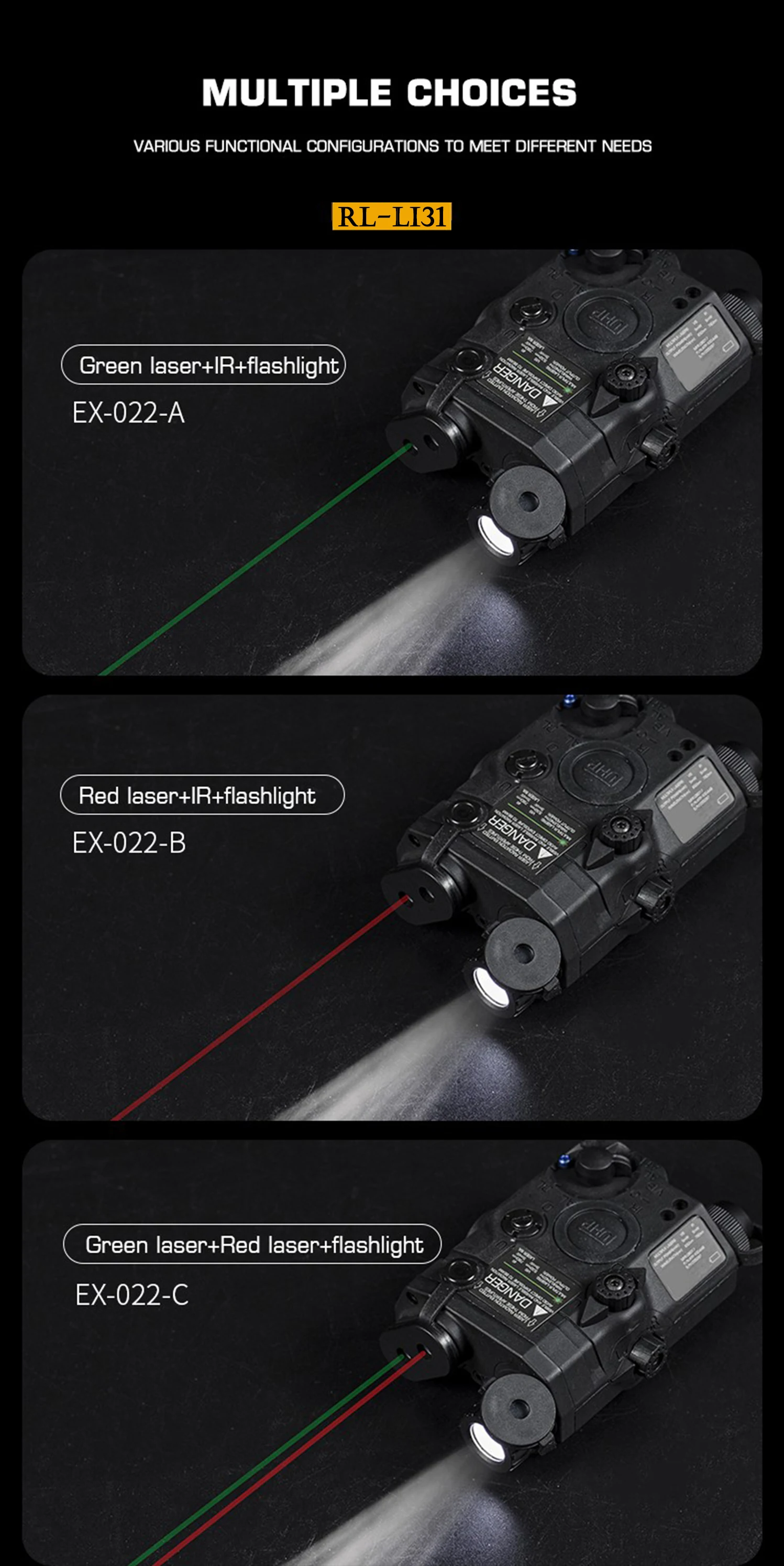 PEQ-15 Full-featured flashlight infrared illuminator