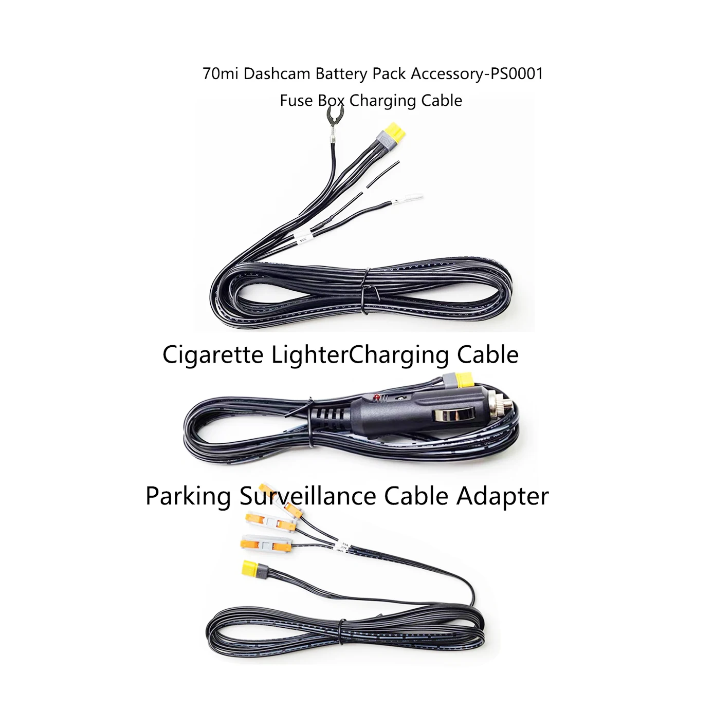 Adaptador de Cable de vigilancia de estacionamiento para encendedor de cigarrillos 70mai, Cable de carga para adaptador de Cable de vigilancia de estacionamiento