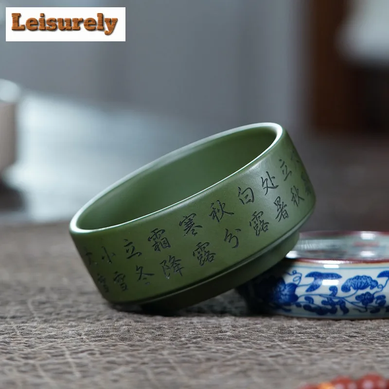 130ml Yixing Purple Clay Twenty-four Solar Teacup Elegant Tea Bowl Single Cups Tea-tasting Smelling Cup Jianzhan Master Cups Cha