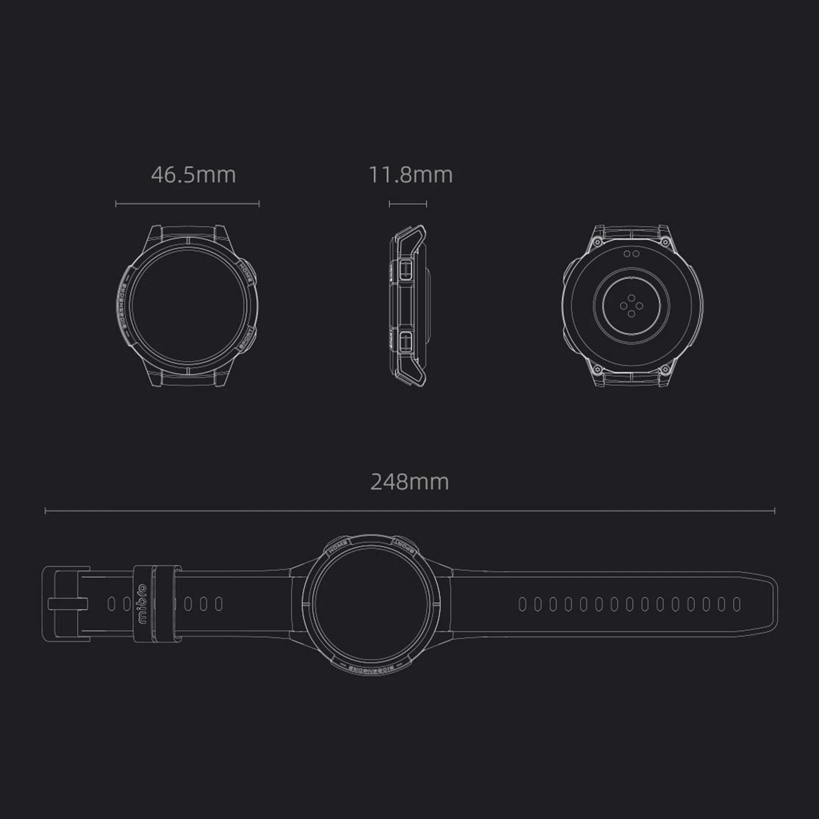 Mibro Watch GS ����Ʈ��ġ, GPS 1.43 ��ġ AMOLED ��ũ��, ���� �ɹڼ� SpO2 �����, 5AMT ��� �������� ����Ʈ ��ġ