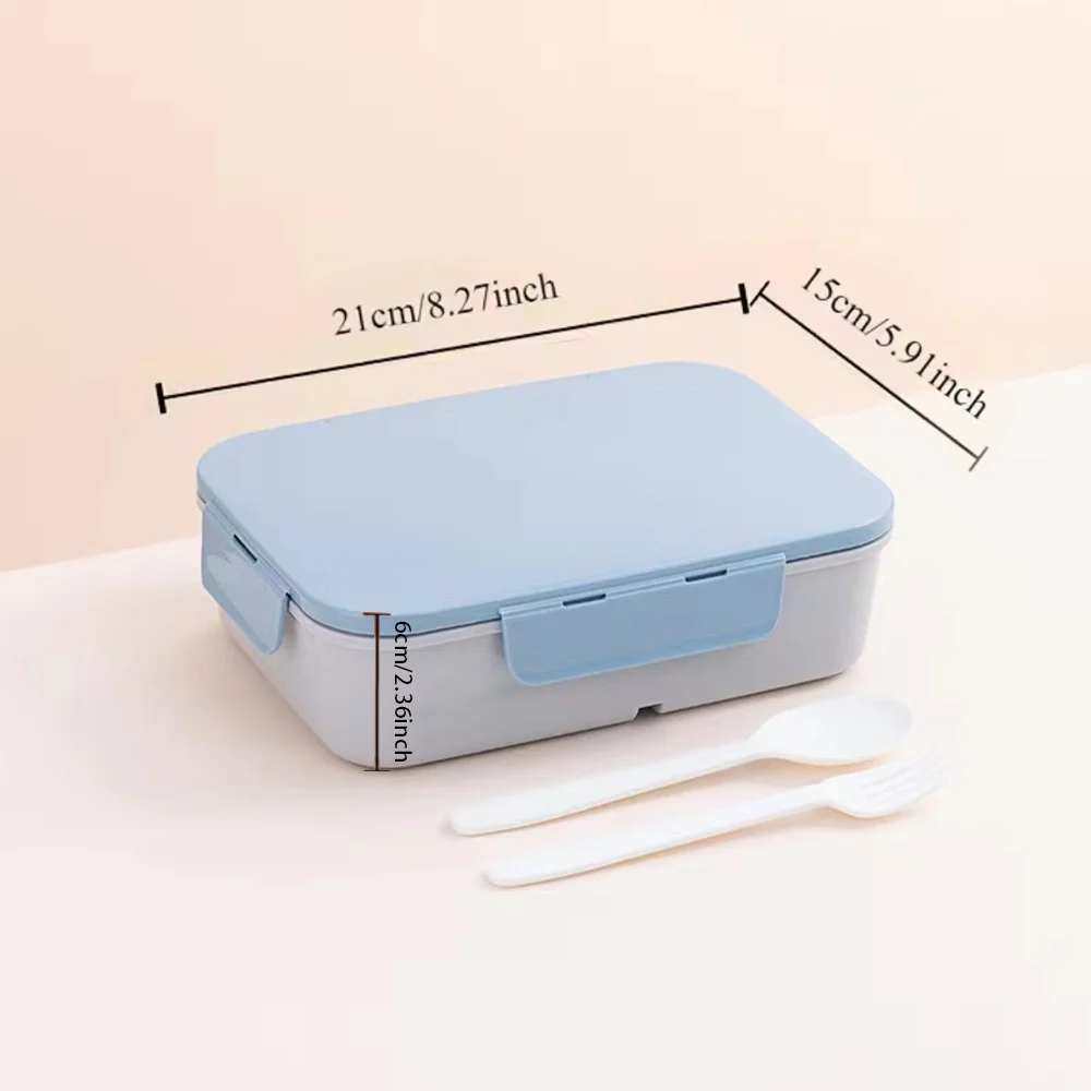 3칸 도시락통 플립락 뚜껑 삼중 버클 방지 누출 식품 용기 편리한 보관함 곰돌이 무늬